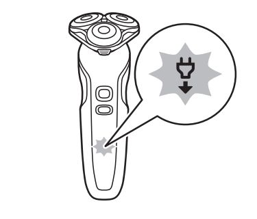 フィリップスシェーバー使用時はプラグを抜くマーク