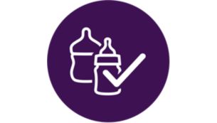 Compatible con la mayoría de marcas líderes de biberones y recipientes de comida para bebés