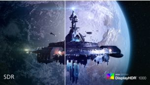 DisplayHDR 1000 で真に鮮明なディテールとリアルさを実現