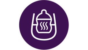 Mantiene la leche caliente hasta 60 minutos y después se apaga automáticamente