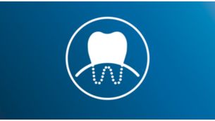 Se ha demostrado clínicamente que es tan eficaz como el hilo dental para la salud de las encías**