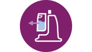 Large detachable water tank for easy refilling at any time