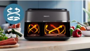 Crujiente, tierno y cocinado uniformemente con la exclusiva tecnología RapidAir Plus